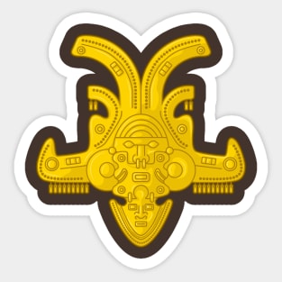 Colombian ancient golden art Sticker